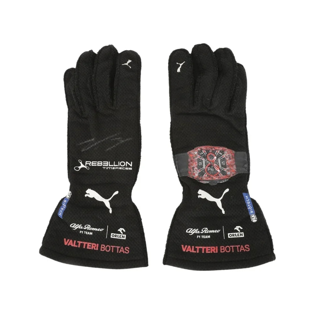 2022 Valtteri Bottas Alfa Romeo F1 race gloves - Dubai Racewears