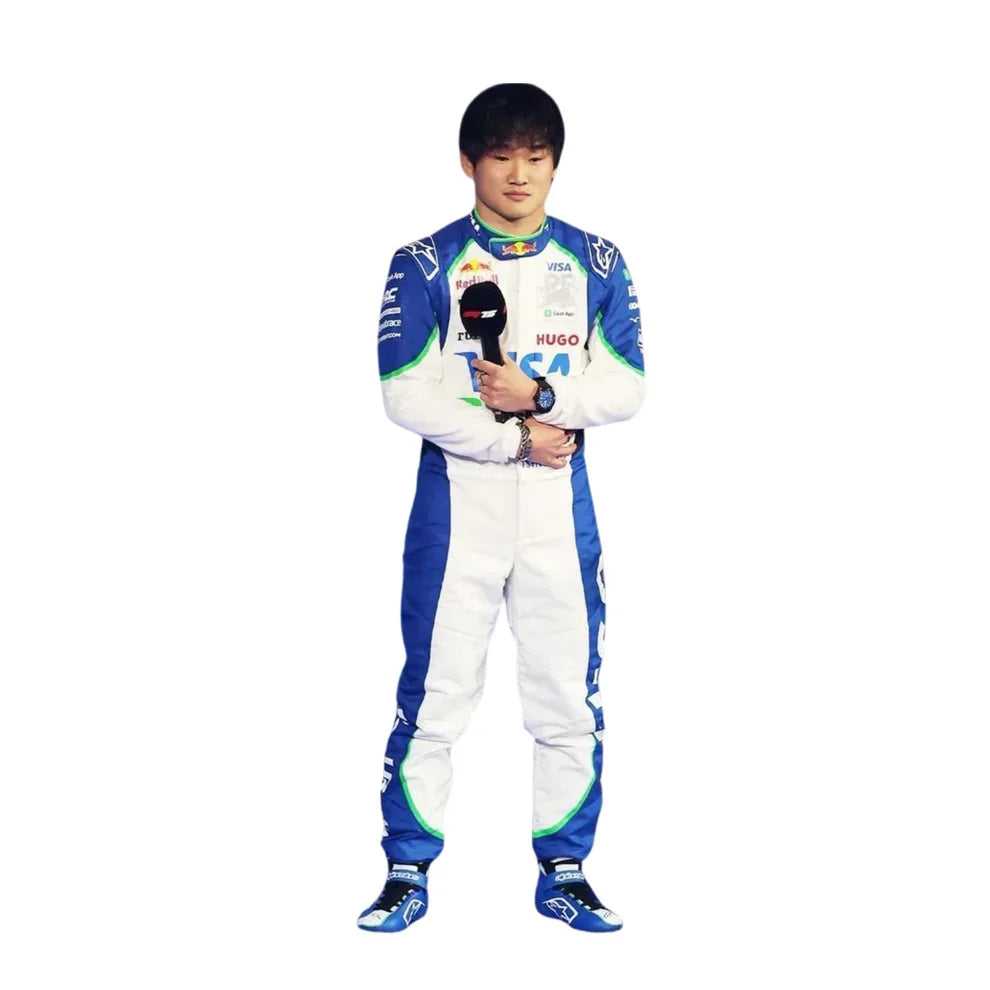 2025 Yuki Tsunoda VISA RB F1 Race Suit - Dubai Racewears