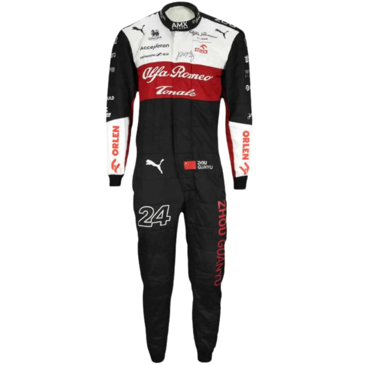 2022 Zhou Guanyu Alfa Romeo F1 Race Suit - Dubai Racewears
