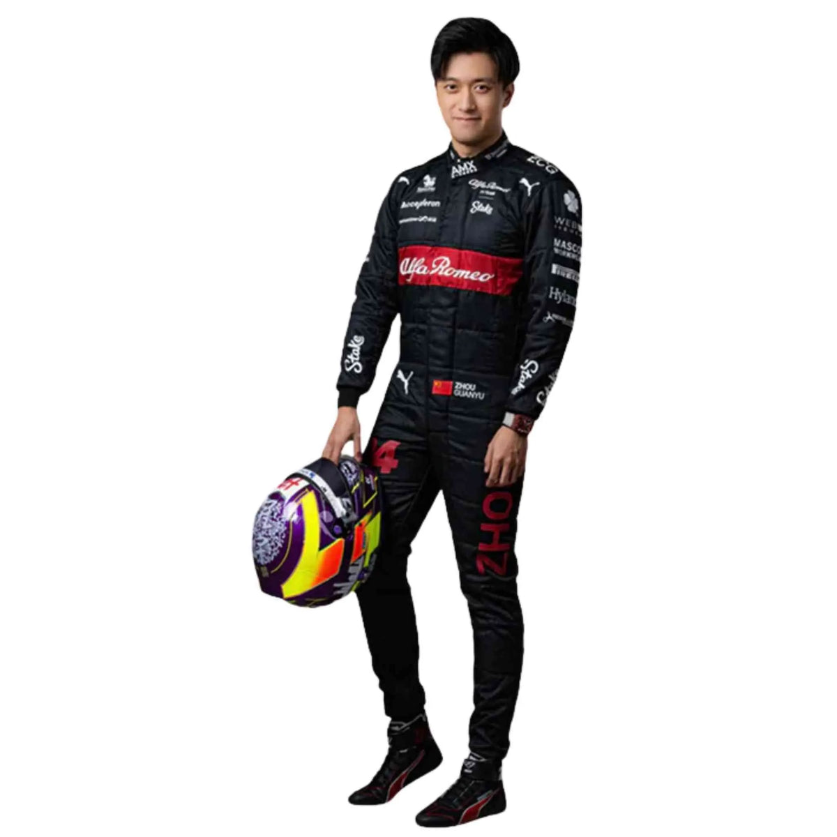 2023 Zhou Guanyu Alfa Romeo F1 Race Suit - Dubai Racewears