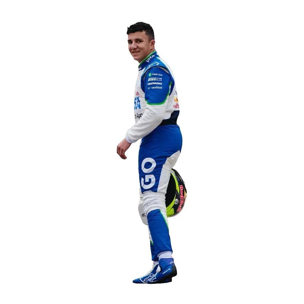 Isack Hadjar 2025 Racing Bulls F1 Inspired Race Suit | Dubai Racegear - Dubai Racewears