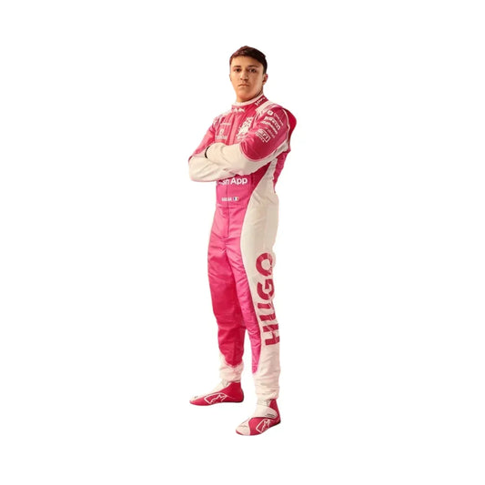 Isack Hadjar 2025 Racing Bulls F1 Inspired Race Suit (pink) | Dubai Racegear - Dubai Racewears
