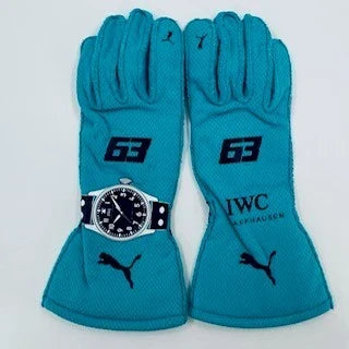 2024 George Russell Mercedes F1 Race Gloves - Dubai Racewears