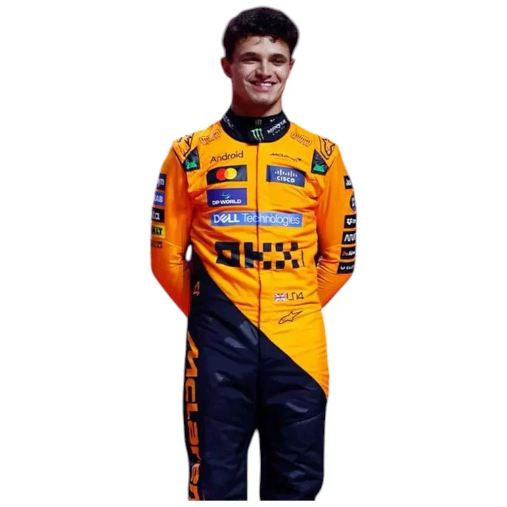 Lando Norris 2025 McLaren F1 Inspired Race Suit | Dubai Racegear - Dubai Racewears