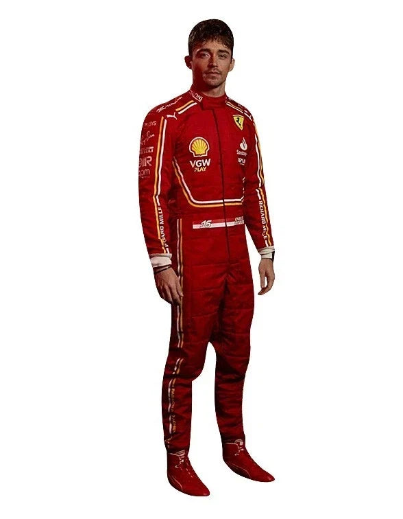 2024 charles leclerc Ferrari F1 Suit - Dubai Racewears